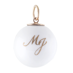 Pendant "Boule", Monogram (2 letters) in Gold, Ø 2,1 cm