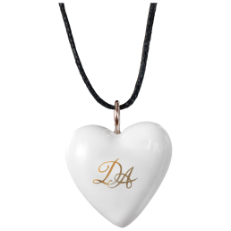 Pendant "Heart size L" with monogram (2 letters) in Gold, 2,4 x 2 cm