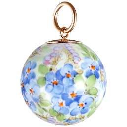 Pendant "Boule" Forget-me-not, Ø 2,1 cm