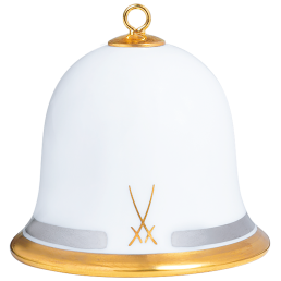 Bell, Golden and platinum ribbon, Trademark MEISSEN, gold, H 5 cm