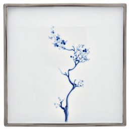 Platter, Shape "MEISSEN® Cosmopolitan", Blue Orchid Platinum, 25 x 25 cm