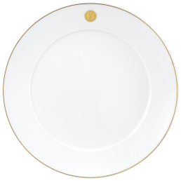 Dinner Plate, Shape "No 41", Swords Luxury Gold, swords medallion, gold rim, Ø 29 cm