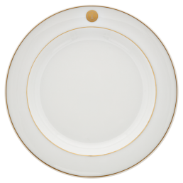 Soup Plate, Shape "No 41", Swords Luxury Gold, swords medallion, gold rim, Ø 23 cm