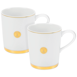 Mug set, 2-pcs, Swords Luxury Gold, swords medallion, gold rim