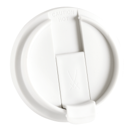 Plastic lid for coffee to go mug, porcelain white