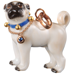 Pendant Pug, Blue Edition, 3,4 x 3,5 cm