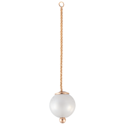 Pendant Pearl Collection Pure White, 750 rose gold, 1 porcelain pearl  12mm