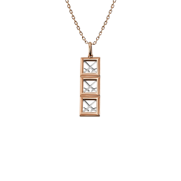 Collier Swords Insignum, 750 rose gold, bicolor, length of chain 45 cm, variable eyelet at 42 cm and 40 cm