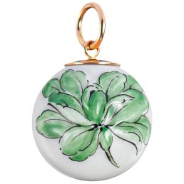 Pendant "Boule" Tuberose relief in Green, Ø 1,9 cm