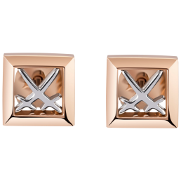 Ear studs Swords Insignum, 750 rose gold, bicolor