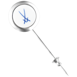 Pin Trademark Swords in cobalt blue, 925 sterling silver