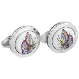Cufflinks Butterfly, 925 sterling silver