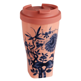 Coffee to go mug with plastic lid, Shape "nova", "The Original", red V 0,35 l