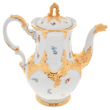MEISSEN B-Form Gold Bronze Strewn Flowers Pot