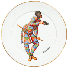 MEISSEN Limited Edition Wall Plate, commedia dell' arte, Arlecchino