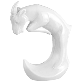 Chinese Zodiac Sign Goat, white, H 12,5 cm