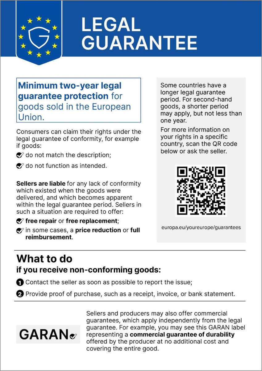 Legal Guarantee – Information from the European Union